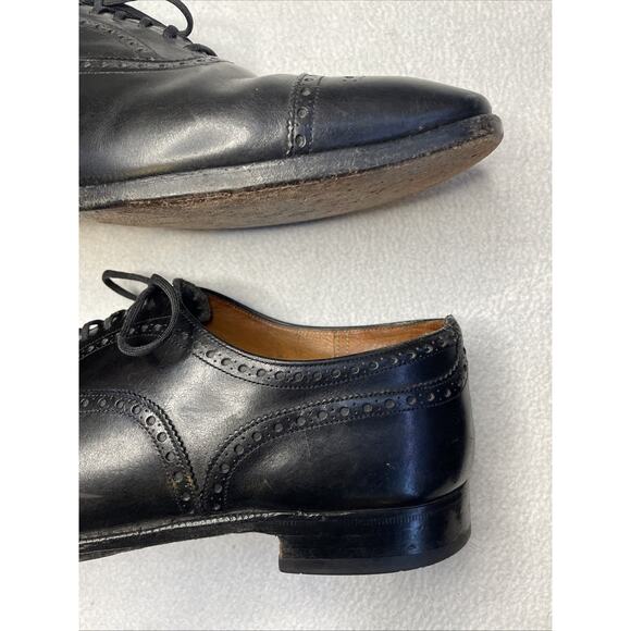 Vtg Church’s Diplomat Black Semi-Brogue Oxford 3-City London Paris NY 11.5 main image 16